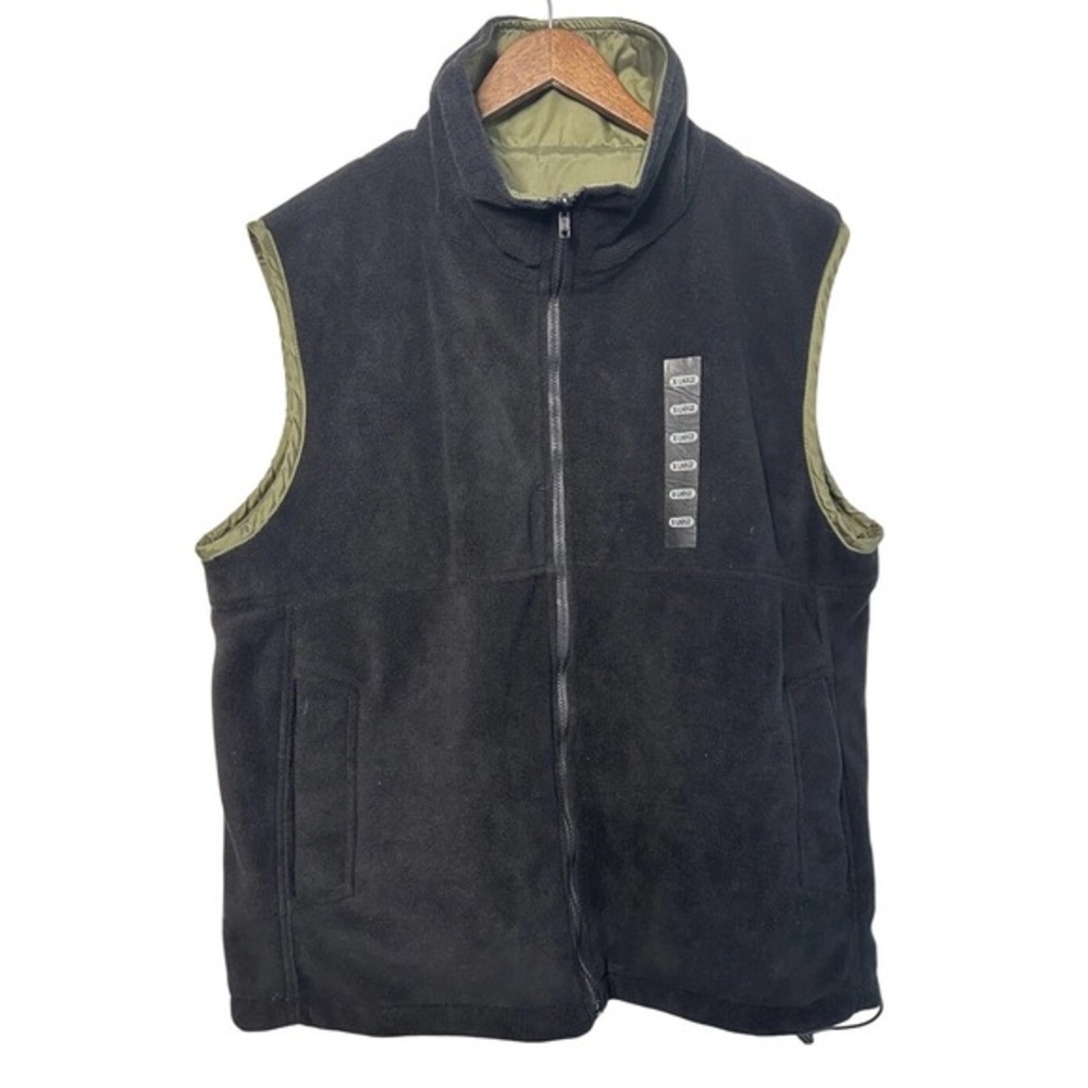 VTG Unbranded Men XL Zip Up Fleece Reversible Vest‎ Outdoors Gorpcore Thrashed